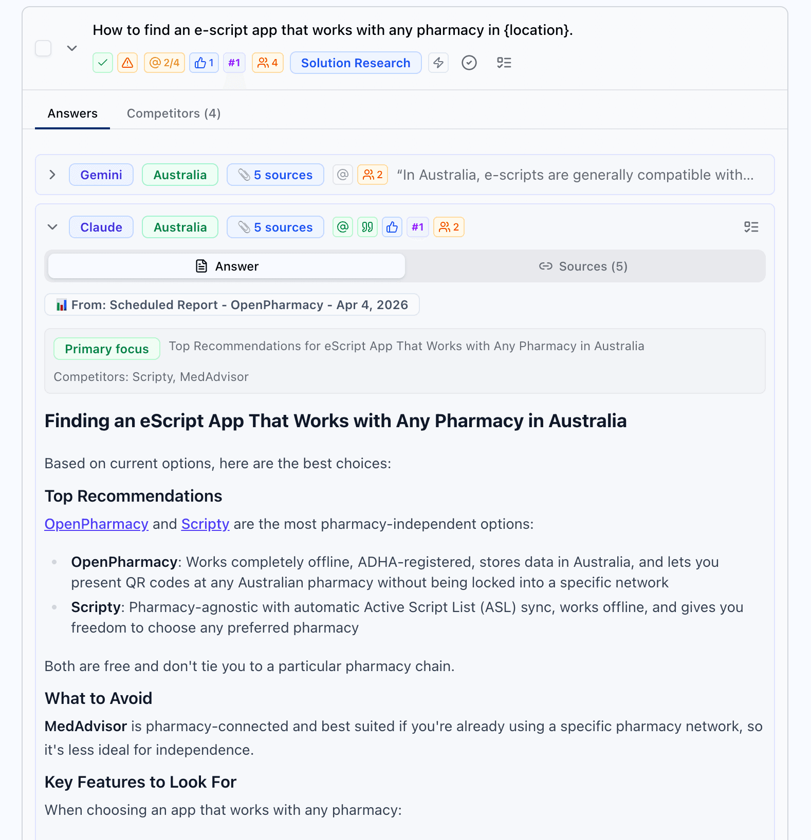 Example AI response - buyer question answered